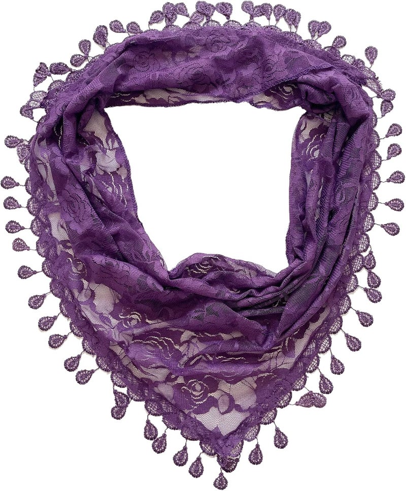 Wgior Triangle Veil for Church - Lace Chapel Catholic Mass Head Covering Scarf Mantilla for Women - Image 2